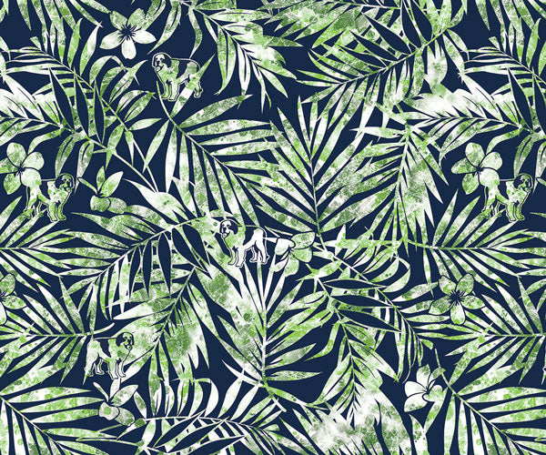Tropical Fern Textured Rayon Shirt