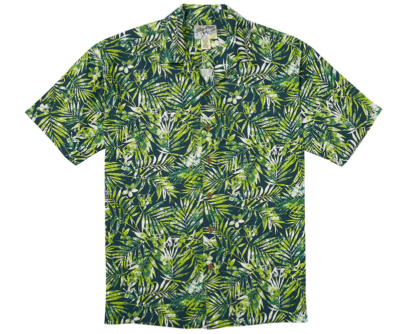 Tropical Fern Textured Rayon Shirt