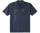 Embroidered Hibiscus Textured Rayon Shirt