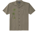 Embroidered Palms Textured Rayon Shirt