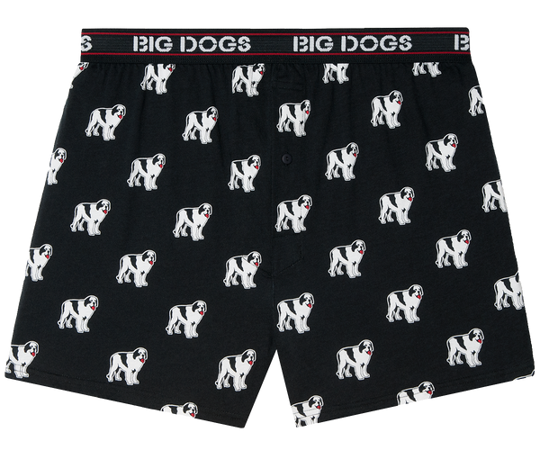 DOGS ALL OVER PRINTED KNIT BOXERS