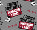 Warning Label Printed Knit Boxers