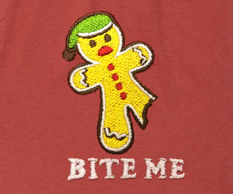 Bite Me Christmas Embroidered Knit Boxers