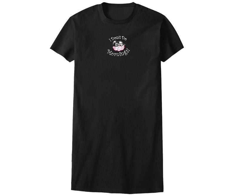 Don't Do Mornings Embroidered Lounge Shirt