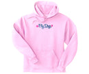 Embroidered Floral Logo Kids Graphic Hoodie