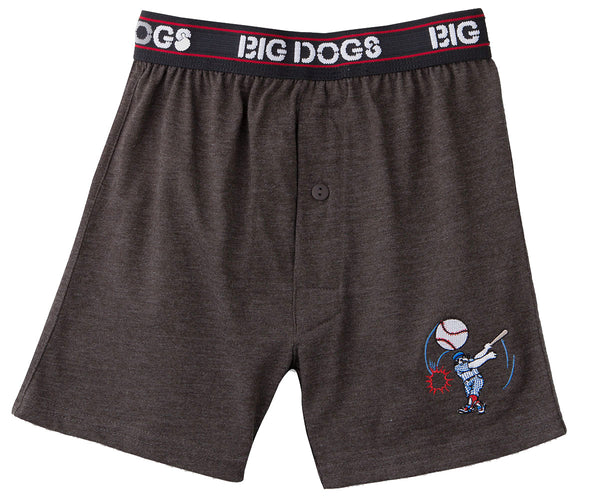 Baseball Embroidered Knit Youth Boxers