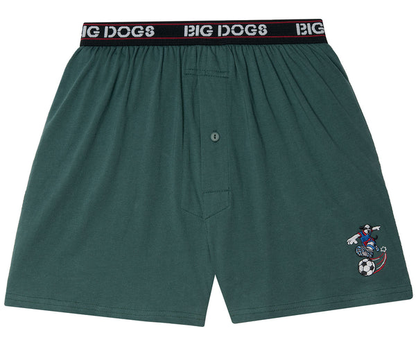 Kick It Soccer Embroidered Knit Boxer