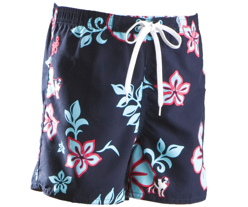 Girls Blue Hibiscus Boardshort