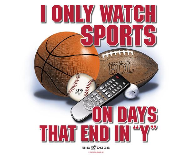 Only Watch Sports On Days T-Shirt