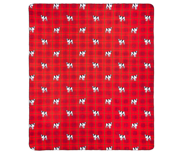 Dogs All Over Plaid Blanket
