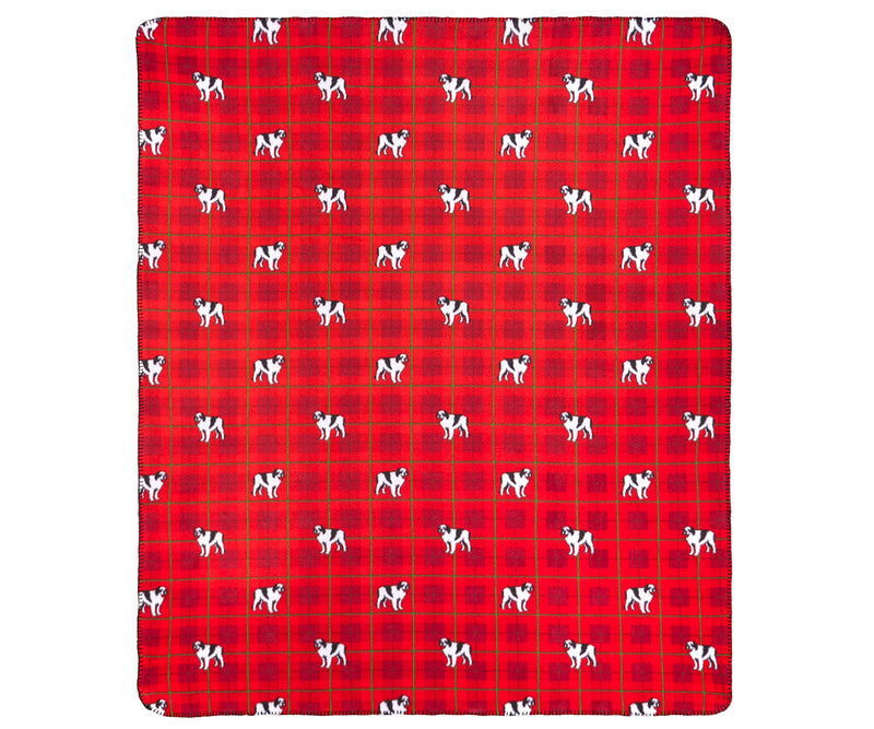 Dogs All Over Plaid Blanket