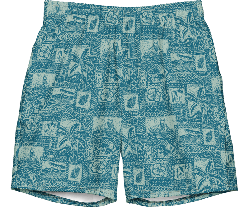 Fish Batik swim trunks