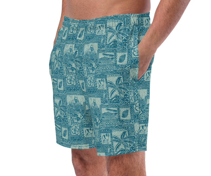 Fish Batik swim trunks