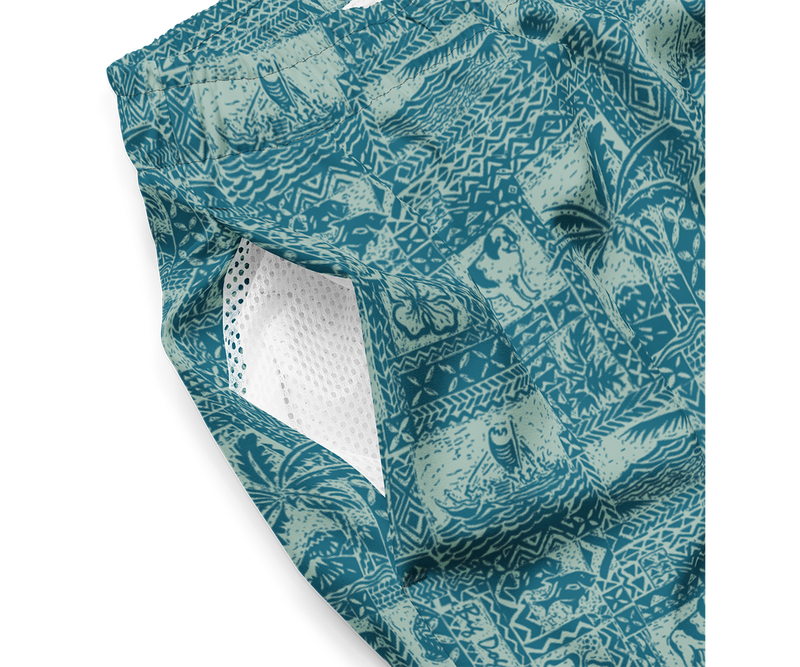 Fish Batik swim trunks