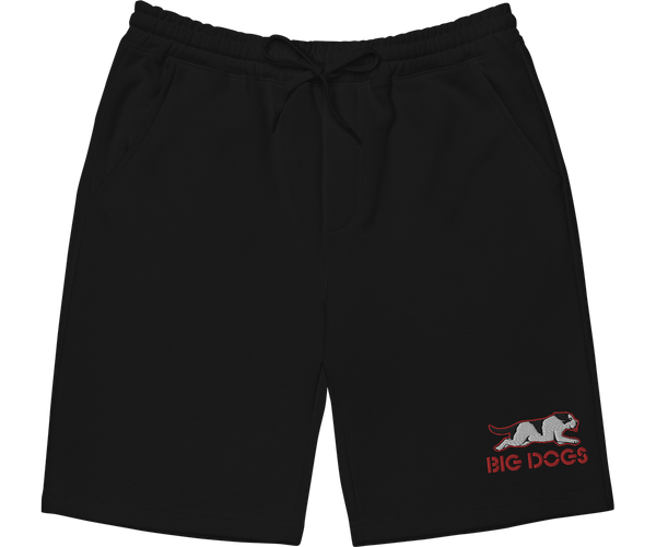 Running Dog Embroidered Men's Fleece Shorts