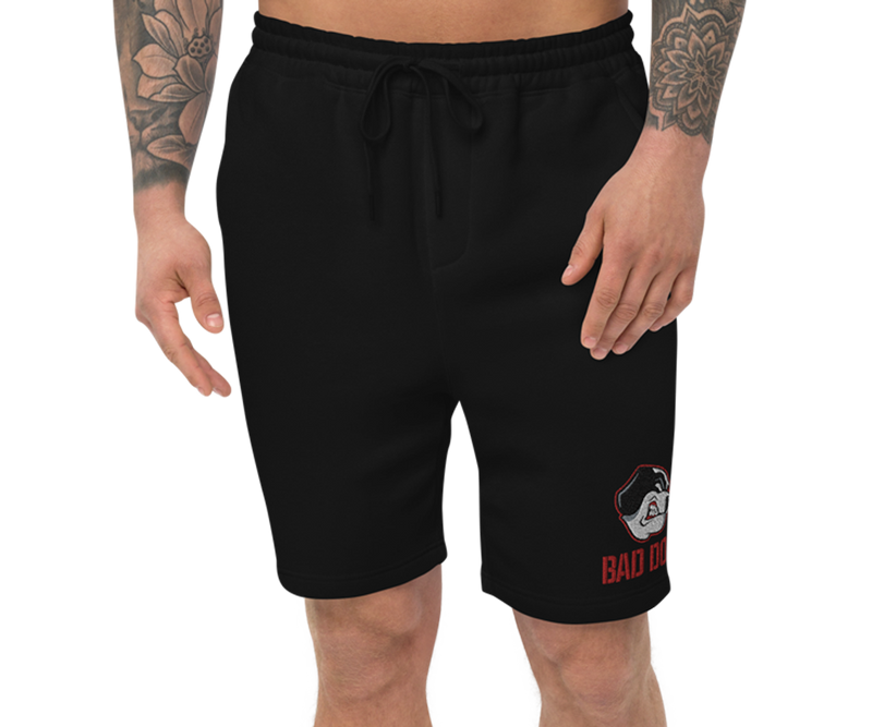 Bad Dog Embroidered Men's Fleece Shorts
