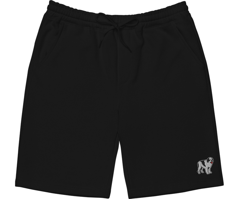 Logo Embroidered Men's Fleece Shorts