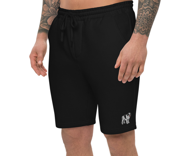 Logo Embroidered Men's Fleece Shorts