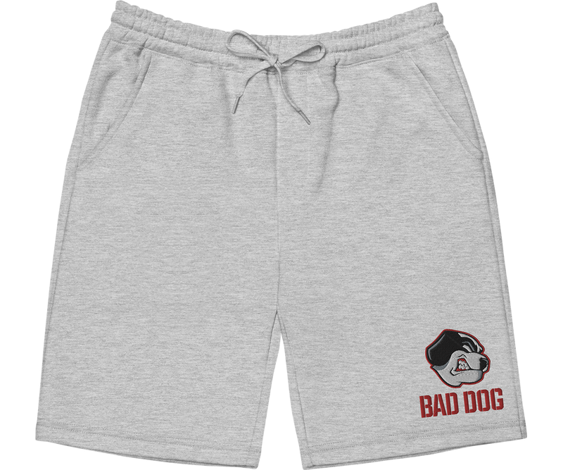Bad Dog Embroidered Men's Fleece Shorts