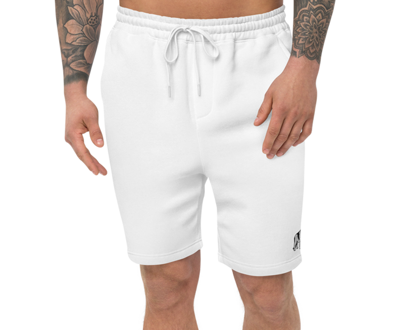 Logo Embroidered Men's Fleece Shorts