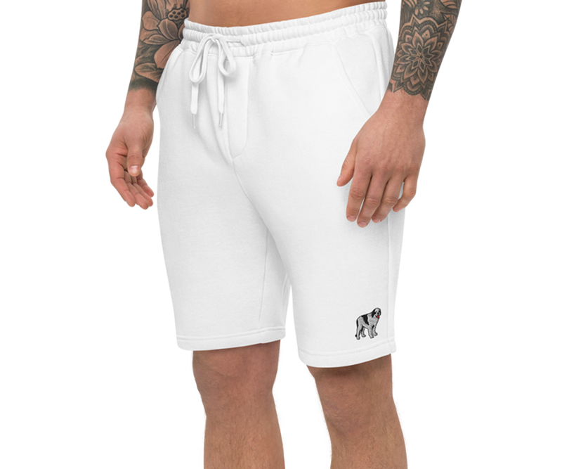 Logo Embroidered Men's Fleece Shorts