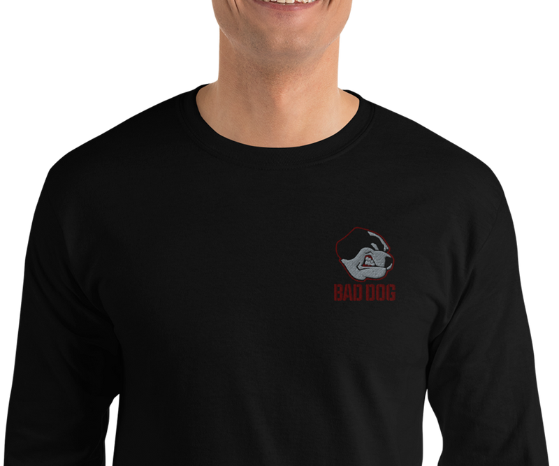 Bad Dog Embroidered Long Sleeve T-shirt