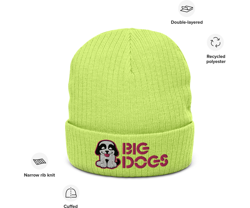 Puppy Ribbed Knit Beanie