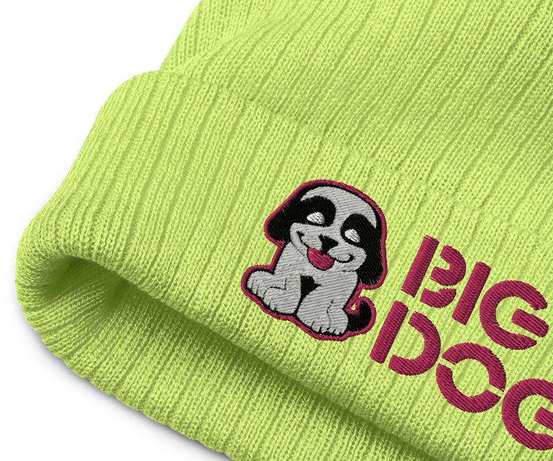 Puppy Ribbed Knit Beanie
